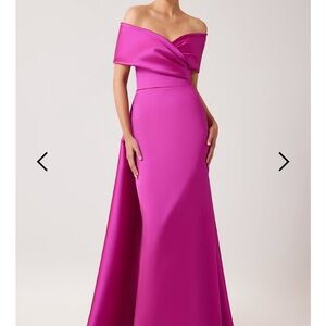 Rickie Freeman for Teri Jon Strapless Fuchsia Gowns     Evening gowns